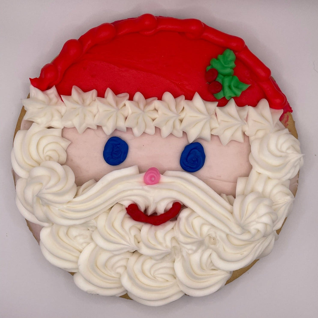 Buttercream Santa Face Party Cookie