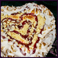 Almond Raspberry Heart Coffeecake