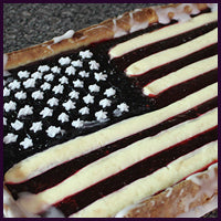 American Flag Coffee Cake