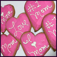 Mother's Day Iced Heart Cookies