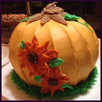 Pumpkin Shaped Cake